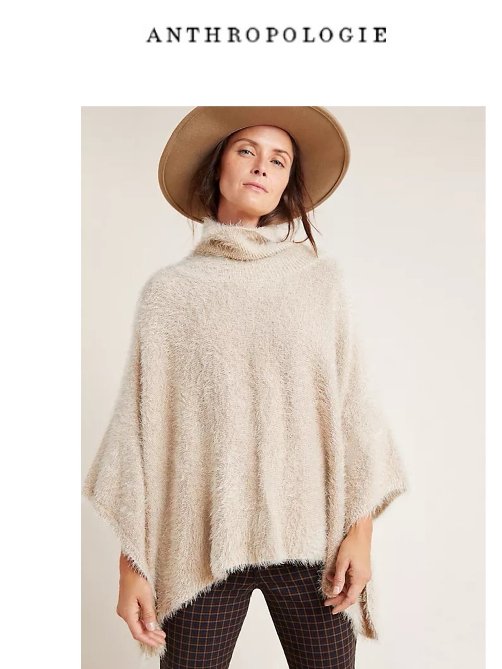 Anthropologie Lara Eyelash Cream Poncho
